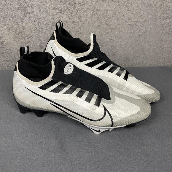 Nike Vapor Football Cleats Mens 10.5 Ghost Lace DQ3670-100 White Black Shoes - Picture 1 of 16